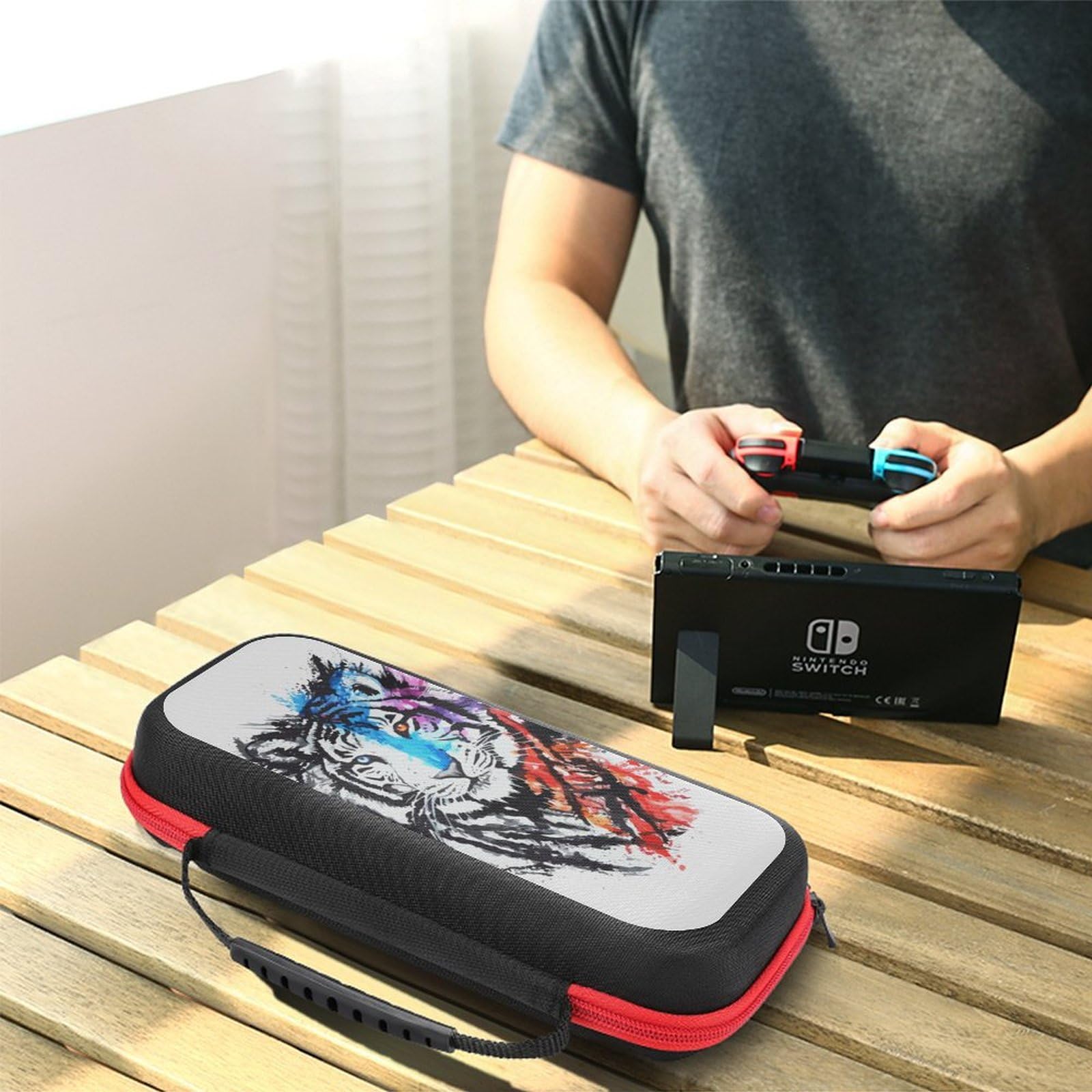 Amazon.co.jp: Switch用ケース ニンテンドースイッチケース 水彩画 虎
